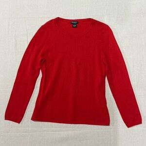 Red Cashmere Lord & Taylor Longsleeve Sweater